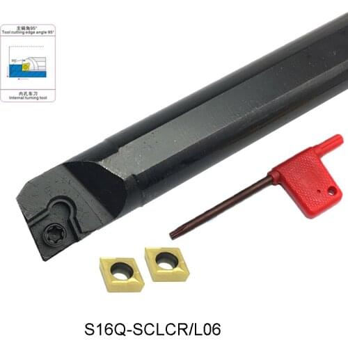 S16Q-SCLCR06 internal turning tool holder cutting tools for mini CNC lathe Machining Center for CCMT060204 CCMT 060204