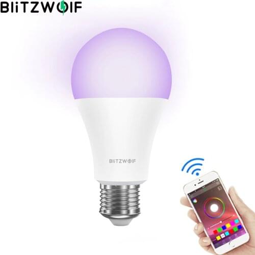 BlitzWolf Smart Wifi LED Bulb Lamps 3000K+RGB APP Remote Control Voice Control Wireless LED Light Bulb Work with Google Home