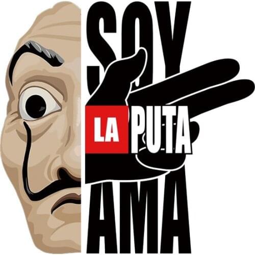 3D LA CASA DE PAPEL Peep Anime Car Sticker Decal Decor Motorcycle Off-road Laptop Trunk Guitar PVC KK Vinyl Waterproof PVC