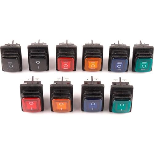 KCD4 35x26mm Sealed Waterproof Rocker Switch With LED ON-OFF ON-OFF-ON 4/6Pin 2/3 Position Light Boat Marine Truck Rocker Switch