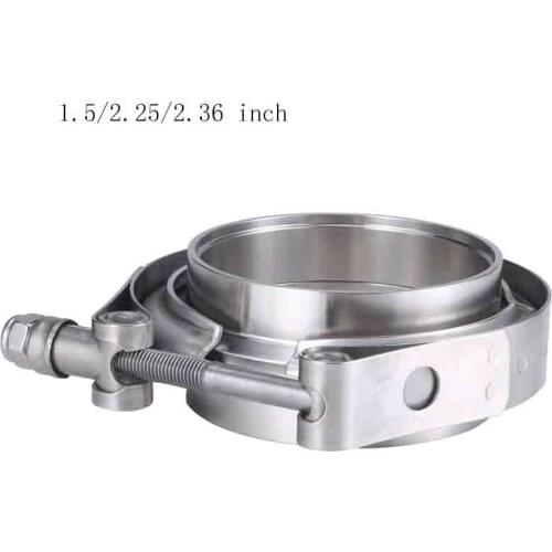 1.5/2.25/2.36 inch Turbo Exhaust V-Band Clamp Stainless Steel Male/Female Flange Kit