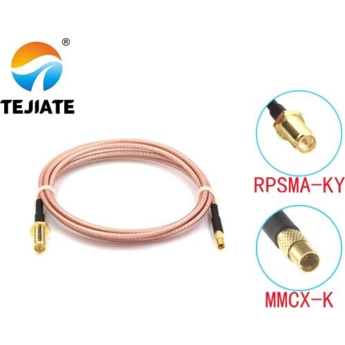 1PCS TEJIATE Adapter Cable MMCX To RPSMA Type MMCX-K Convert RPSMA-KY 8-90CM 1M 1.5M 2M Length Connector RG316 Wire