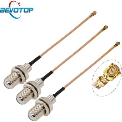 10PCS/LOT F to IPX RG178 Cable F Female to uFL/u.FL/IPX/IPEX-1 Female Jack RF Coaxial Pigtail WIFI 3G Antenna Extension Cable