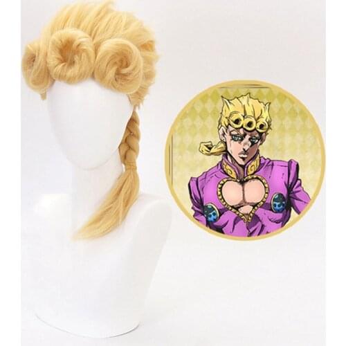 2020 Anime Jojo Bizarre Adventure Golden Wind Cosplay Wig Jojo No Kimyou Na Bouken Giorno Giovanna Yellow Carnival Costume Wigs