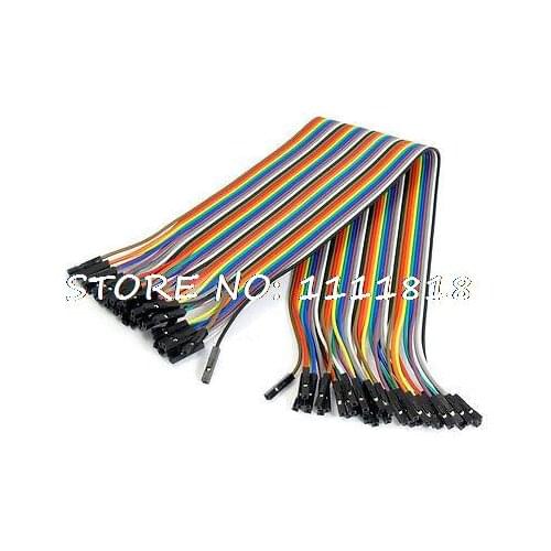 40 PCS 30CM Female to Female 1 Pin Plug Jumper Cable Wire for Arduino