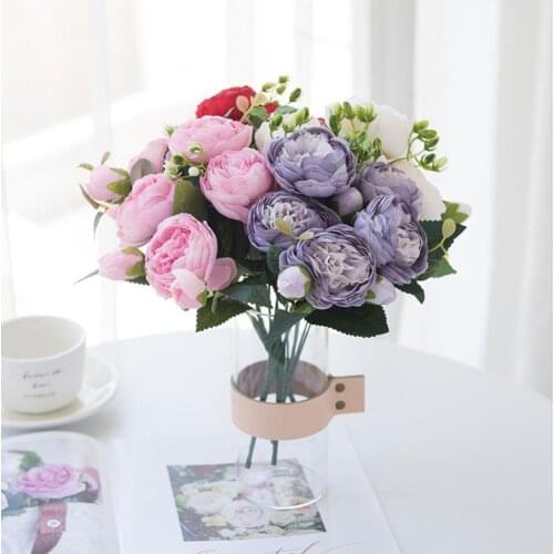 70% Dropshipping!!1 Bouquet Artificial Flower Natural Home Decor Portable Photography Prop Simulation Peony for Wedding