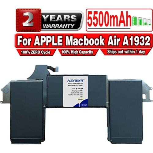 HSABAT 5500mAh A1965 Laptop battery For Apple Macbook Air Retina A1932 2018 2019 year
