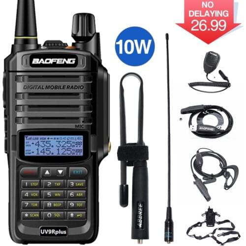 Baofeng UV-9R plus 10W IP68 Walkie Talkie Waterproof Dual Band Portable CB Hunting Ham Radio UV 9R Plus HF Transceiver
