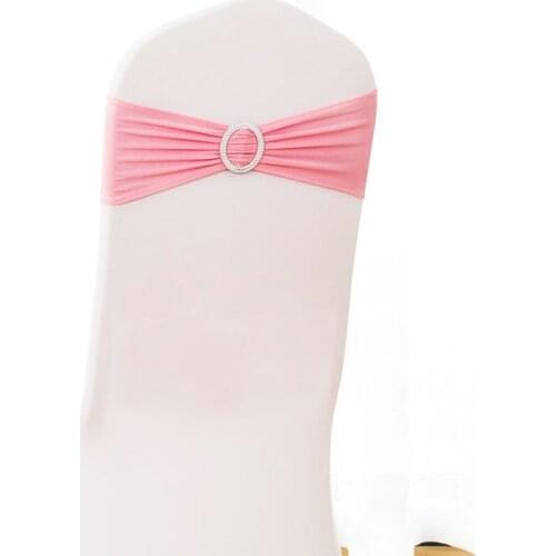 Elastic Lycra Stretch Bow Spandex Chair Bands Chair Sashes Wedding Chair Knot Cover For Universal Banquet Chair