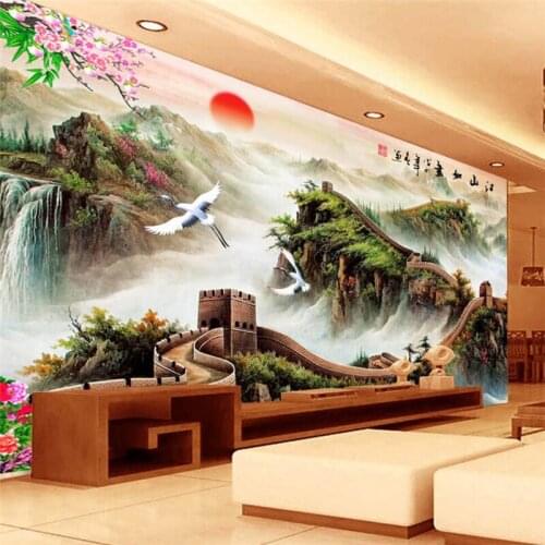 Wellyu Custom Photo Wallpaper Mural 3d Chinese Wind Miles Great обои Living Room Mural Wallpaper papel de parede 3d wallpaper