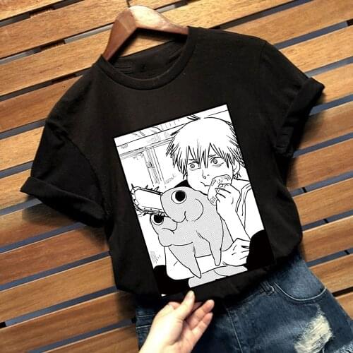Anime Chainsaw Man Denji T-Shirts Men Summer Tee Shirts Tops Male