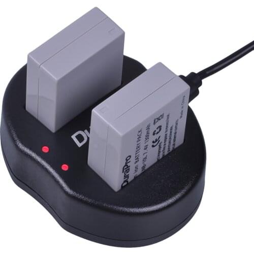 2 PCS NB-10L NB10L Rechargeable Camera Batteries + Dual Charger with USB Cable for Canon PowerShot SX40 HS SX40