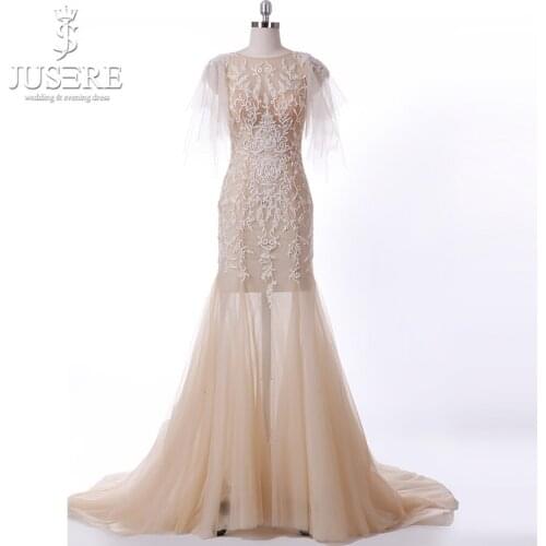 JUSERE Mermaid Silhouette Wedding Dresses