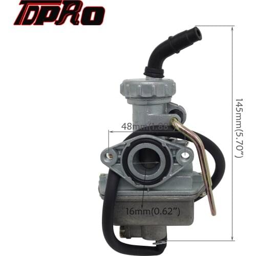 TDPRO PZ16 16mm Carburetor Fit for Motorcycle ATV Dirt Pit Bike 50CC 70CC 90CC 110cc TaoTao SUNL Roketa Kazuma Go Kart Thumpstar