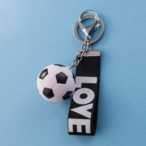 Creative Mini Football Keychains Cute Keepsake Pendant Car Keyring for Women Girl Bag Airpods Key Chains Phone Charm Gift