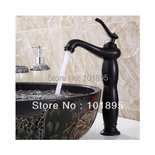 L15707 - Luxury Deck Mounted Black Color Brass Vanity Tap