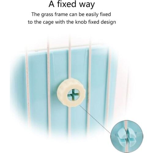 LXAF 2 in 1 Rabbit Hay Food Feeder Bunny Hay Feeder Chinchilla Food Bowl