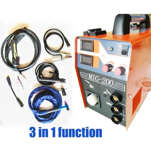 Mig Welder MIG TIG ARC MIG200 Multi-Function Mig Welding Machine Gas No Gas Welder 220V Home Use Factory Machine