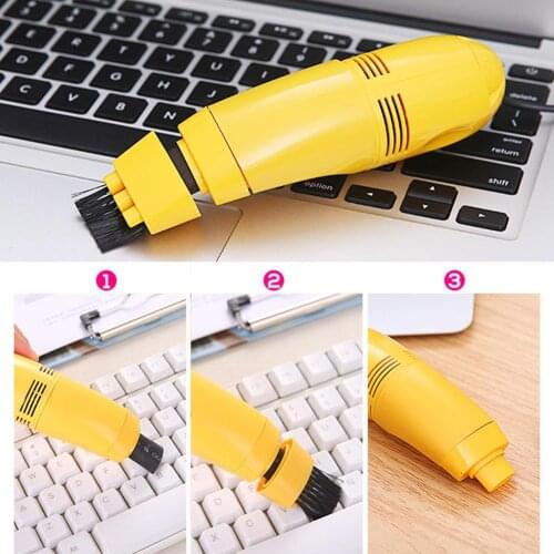 Mini Computer Vacuum USB Keyboard Cleaner PC Laptop Brush Dust Cleaning Kit Laptop Desktop Computers Cleaner