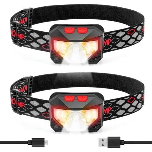 Powerfull 12000 Lumens LED Headlamp Rechargeable Waterproof Motion Sensor Headlight Running Flashlight Head Light Lamp With USB