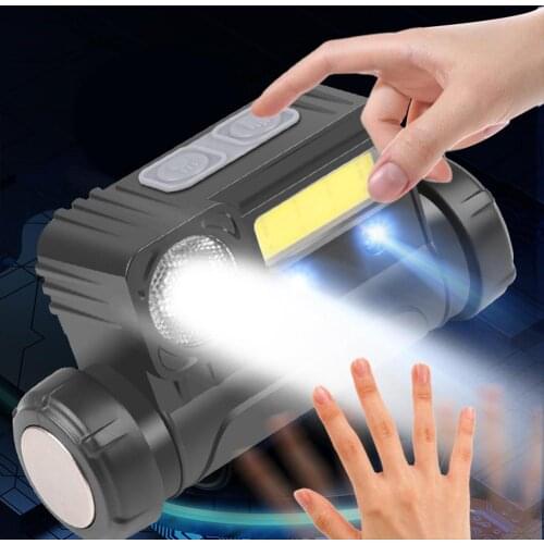 Headlight With Built-in Battery Type-c Rechargeable Headlamp Flashlights for Adults With Magnet Led Sensor Head Lamp