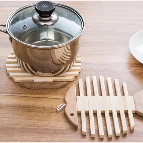 Placemat Wood Heat Resistant Pad Bowl Cup Coaster Tableware Holder Insulation Hot Drain Pot Non-slip Kitchen Cooking Mats