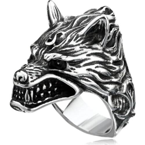 Dropshipping Stainless Steel Wolf Ring