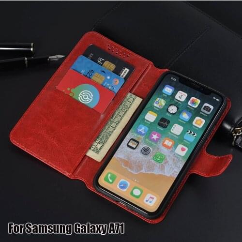Luxury PU Leather Cover Case For Coque Samsung Galaxy A71 4g Case Flip Protective Phone Back Cover Bag Capa For Samsung A71