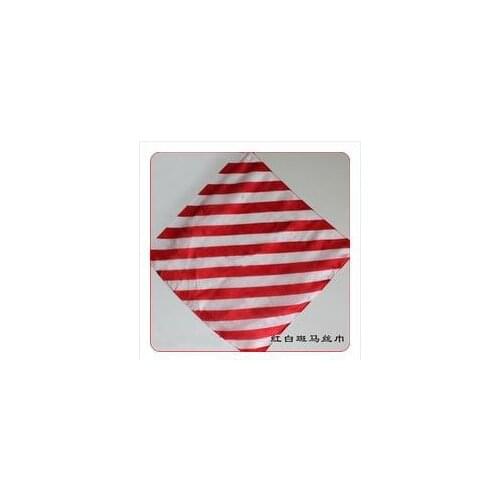 Zebra Silk (Red And White) 45x45cm - Silk And Cane Magic - Magic Trick,Accessories,Mentalism,Stage,Close Up,Comedy,Magia Toys