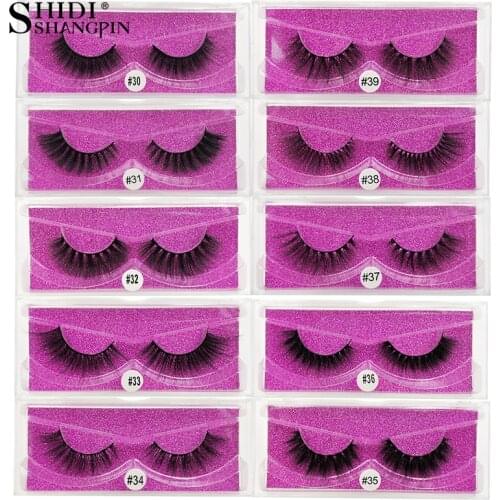 SHIDISHANGPIN 1 Pair Mink Lashes Mink Eyelashes 3D Makeup False Eyelashes Full Lashes Natural False Lashes Fluffy faux cils
