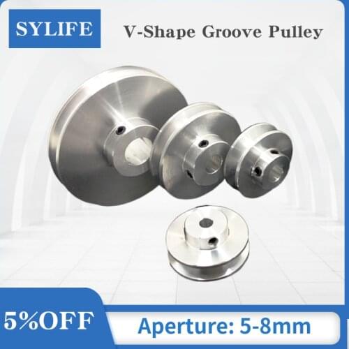 Aluminum alloy V groove pulley Single Groove Fixed Bore diameter 22mm 31mm 41mm 58mm Aperture 5-14mm