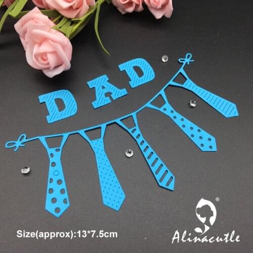 DIE CUT METAL CUTTING DIES cut tie banner DAD Alinacraft Scrapbook paper craft album card punch knife art cutter die