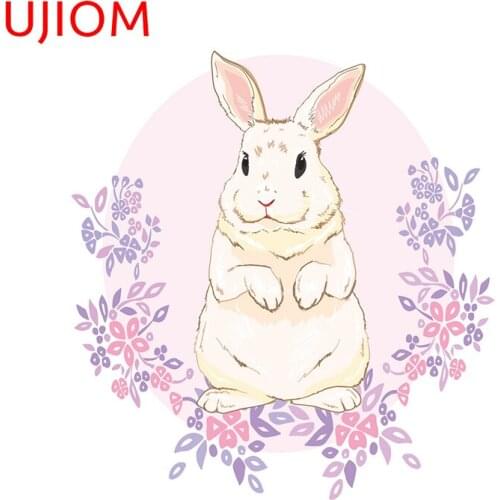UJIOM Cute Bunny Childrens Bedroom Decoration Wall Stickers Decor Poster Waterproof Bedroom Decor Living Room Decoration Decals