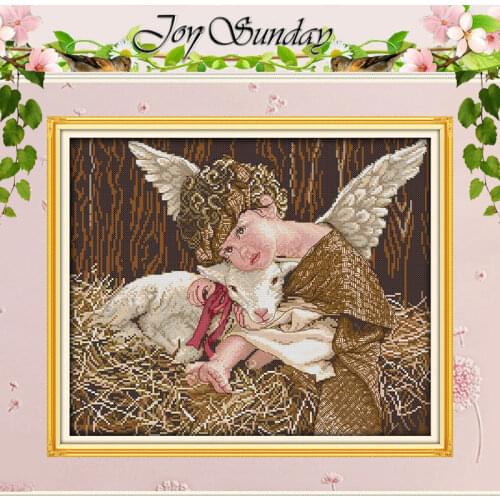 Angel and Lamb Patterns Counted Cross Stitch 11 14CT Cross Stitch Sets Wholesale Chinese Cross-stitch Kits Embroidery Needlework