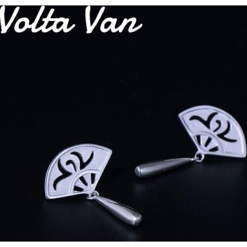 Volta Van Women Stud Earrings 925 Sterling Silver Elegant 2021 New Fine Jewelry Hollow Sector Design Concise Vintage Earrings