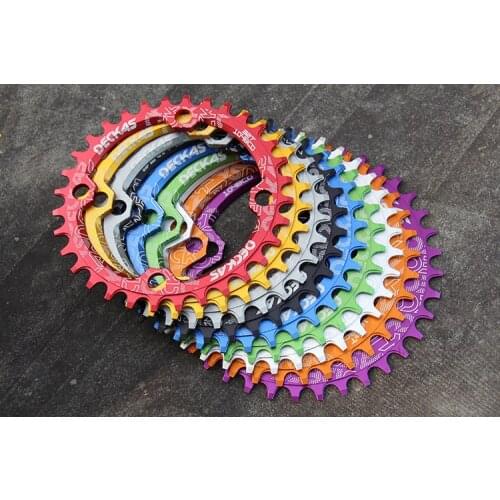 DECKAS Round Shape Narrow Wide 32T/34T/36T 104BCD MTB Chainring 7075-T6 Bicycle Chainwheel Bike Circle Crankset Single Plate