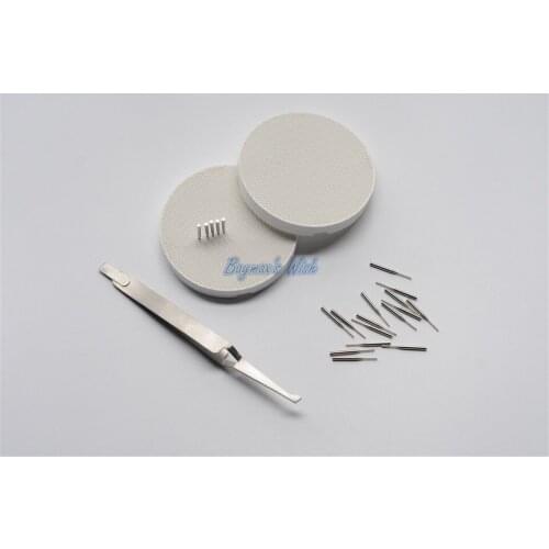 1 pcs Instruments Tweezers With 20 Metal Pins + 2Pc Porcelain Honeycomb Firing Trays