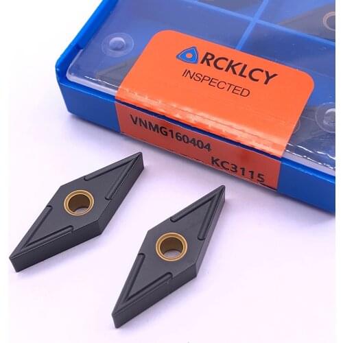 10pcs RCKLCY VNMG160404 MG KC3115 high quality external metal cutting tools CNC machine ndexable tools Machining cast iron