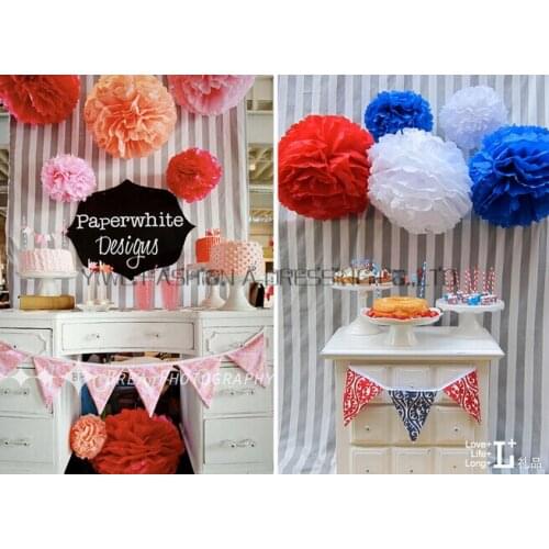 10cm,15cm,20cm) 48pcs Tissue Paper Pom Poms Wedding Party Decor Paper Flower For Garden Supplies/Wedding Decoration