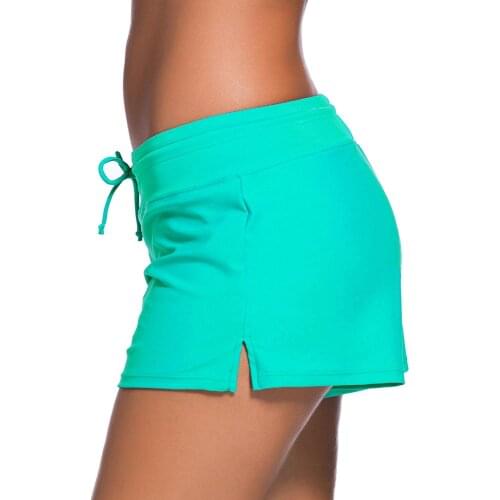 2020 European and American swimming trunks womens new low waist lace-up boxers sexy solid color beach hot swimming trunks