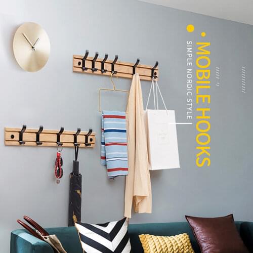 3/4/5/6 Hooks Removable Hanger Wall Hooks Clothes Coat Hat Key Hanging Storage Hook Organizer Holder for Door Back Porch Bedroom
