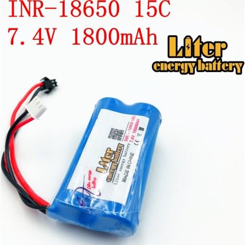7.4V 1800mah 15c 18650 remote control helicopter power lithium battery 1800Mah rechargeable battery pack