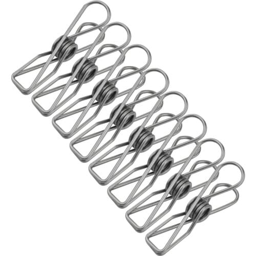 80pcs Stainless Steel Clothes Pins, Utility Clips Hooks Clothesline Clip 2.2inch for Outdoor Indoor Drying Home Laundry Office C