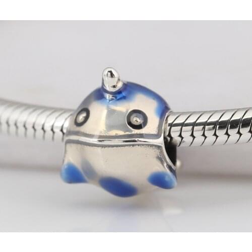 Authentic S925 Bead Cute Narwhal Charm fit Lady Bracelet Bangle Girl Birthday Gift DIY Jewelry