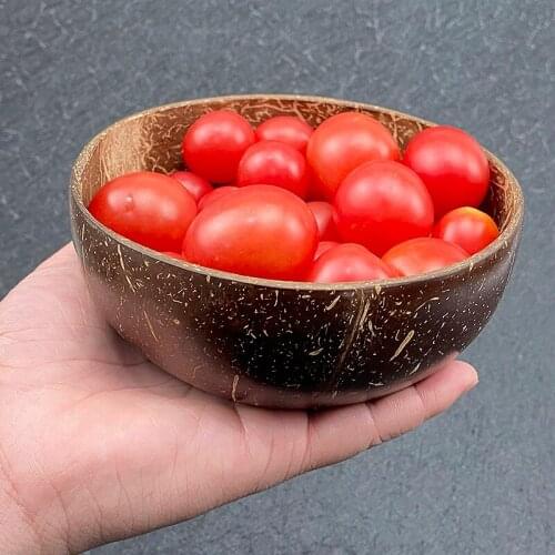 Coconut bowl coconut fork coconut spoon fruit salad rice bowl soup bowl Eating tools odorless Creative goods Safety hot safety