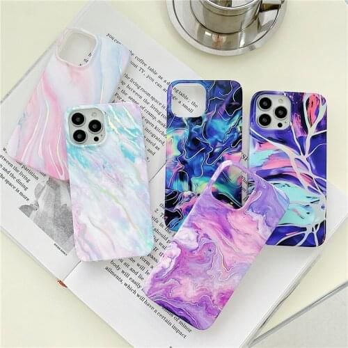 12pro BotexBling Laser Sky marble holder stand phone case for iphone 12 11 pro max case XS MAX 7 8 plus X XR SE2 12MINI cover