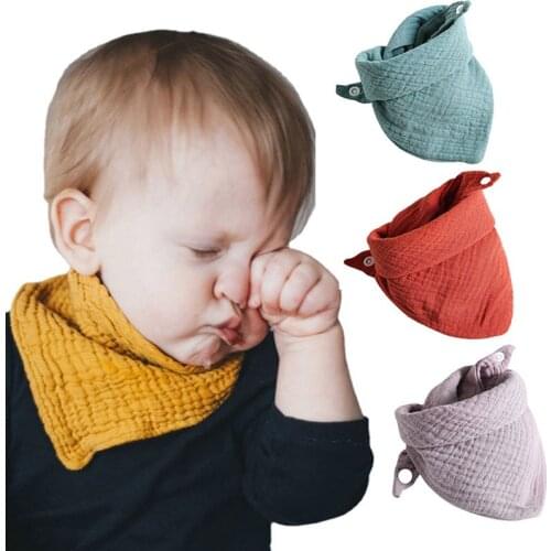 Baby Bibs pocket cotton gauze saliva towel baby handkerchief bib children gauze bib