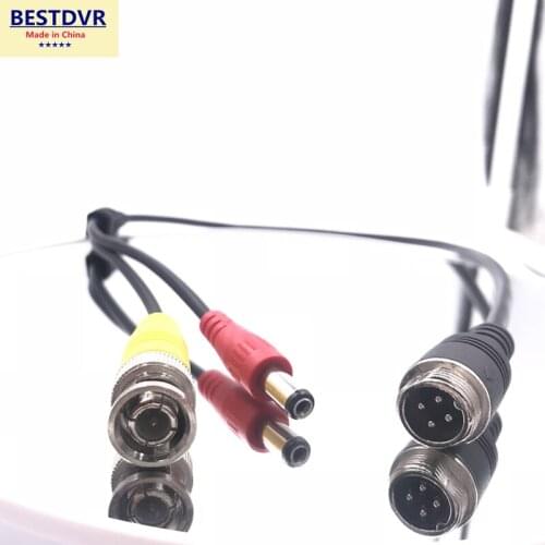 Truck surveillance video mobile dvr adapter cable Aircraft male head to BNC male head video DC male head