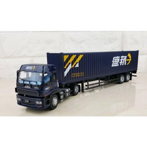 Collectible Alloy Model Gift 1:50 ISUZU EXZ51K Tractor Depon Express Delivery Container Truck Diecast Toy Model For Decoration