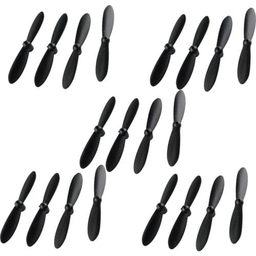 20Pcs Propeller Set Airscrew Replacement for CX 10 Mini Drone Quadcopter Helicopter RC Accessories Black